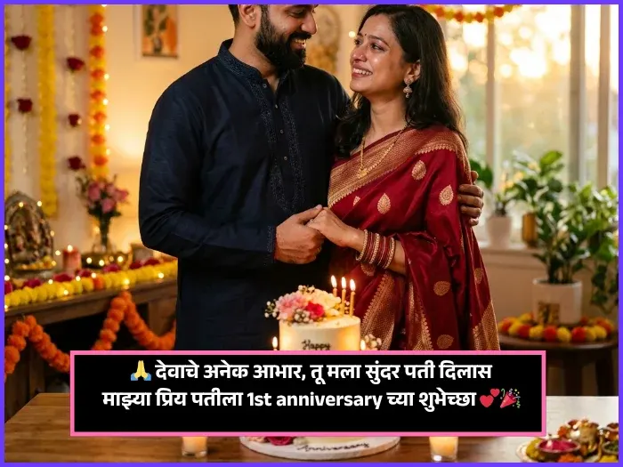 1st Anniversary Wishes for Husband in Marathi 1st Anniversary Wishes for Husband in Marathi