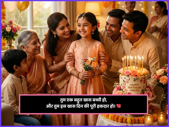 1st Birthday Wishes for Baby Girl in Hindi