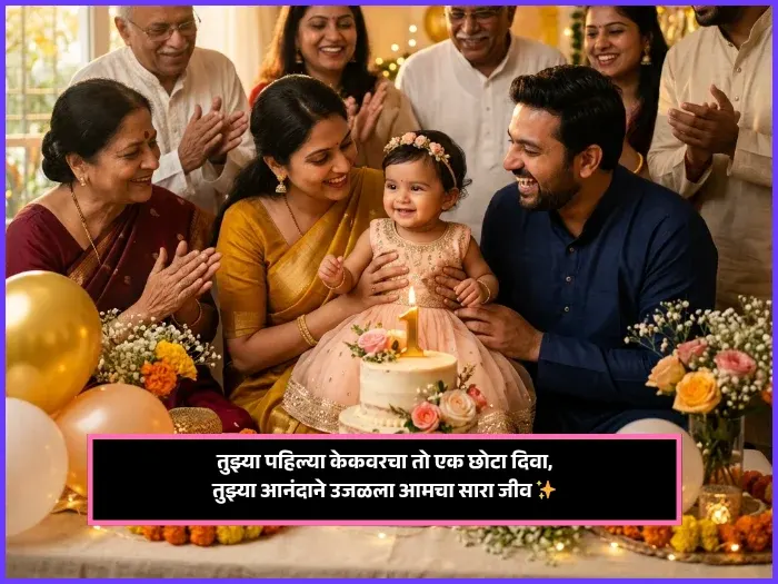 1st Birthday Wishes for Baby Girl with Name