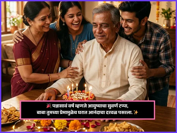 50th Birthday Wishes for Dad in Marathi 50th Birthday Wishes for Dad in Marathi