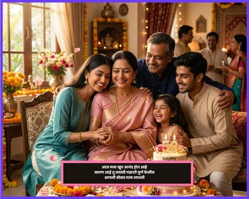 50th Birthday Wishes for Mother in Marathi