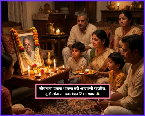 Bhavpurna Shradhanjali in Marathi Message Bhavpurna Shradhanjali in Marathi Message