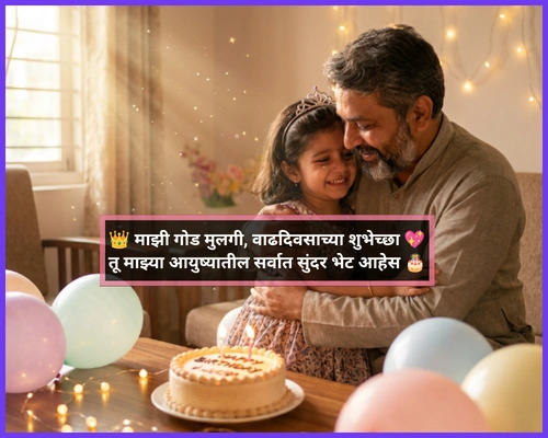 Birthday Wishes for Daughter in Marathi Short Birthday Wishes for Daughter in Marathi Short