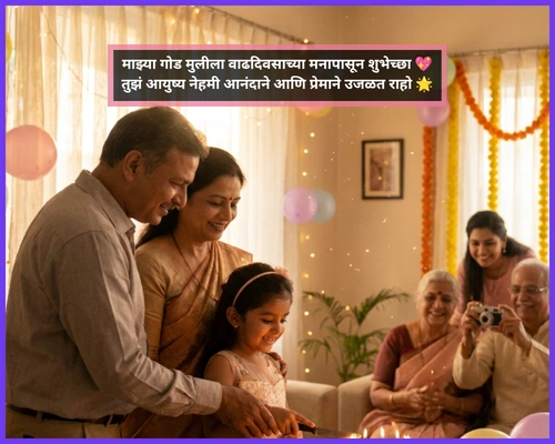 Birthday Wishes for Daughter in Marathi Text Birthday Wishes for Daughter in Marathi Text