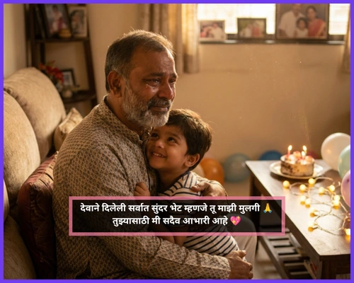 Birthday Wishes for Daughter in Marathi from Dad Birthday Wishes for Daughter in Marathi from Dad