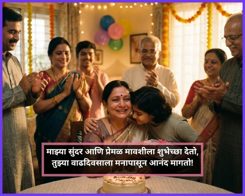 Mavshi Birthday Wishes in Marathi Caption Mavshi Birthday Wishes in Marathi Caption