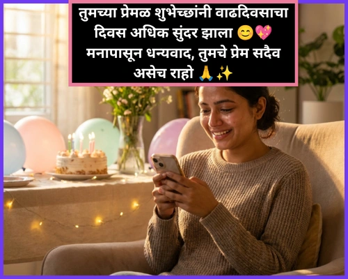 Saying Thank You for Birthday Wishes in Marathi Saying Thank You for Birthday Wishes in Marathi
