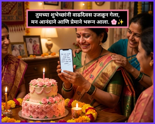 Thank You for Birthday Wishes in Marathi Banner Thank You for Birthday Wishes in Marathi Banner