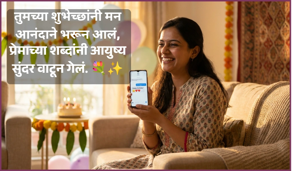 Thank You for Birthday Wishes in Marathi​