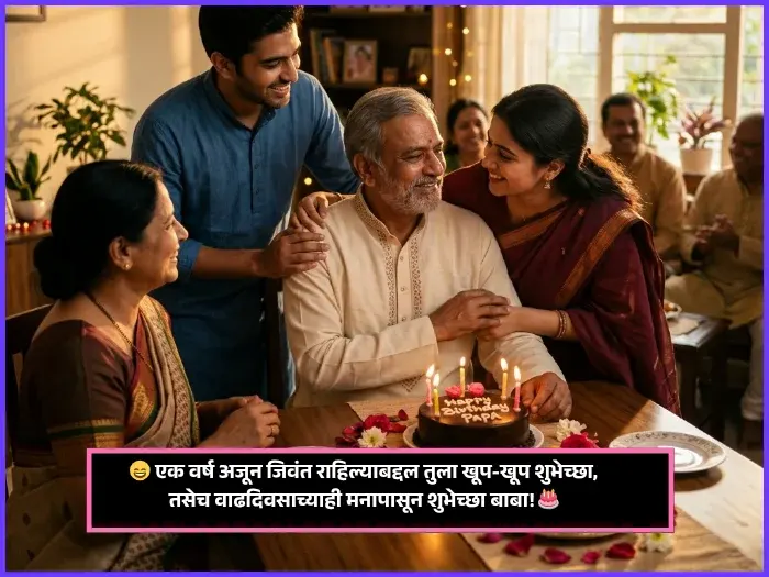 Funny Birthday Wishes for Dad in Marathi Funny Birthday Wishes for Dad in Marathi