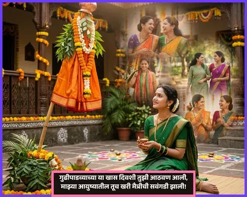 Gudi Padwa Wishes in Marathi for Best Friend Gudi Padwa Wishes in Marathi for Best Friend