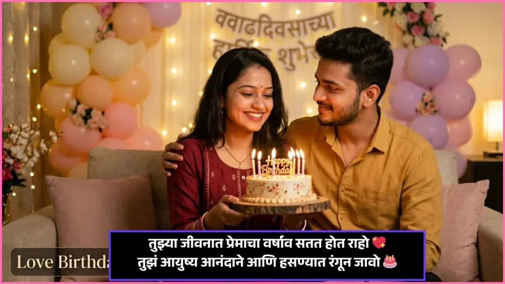 Love Birthday Wishes in Marathi​