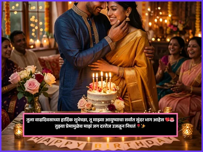 Romantic Love Birthday Wishes in Marathi Romantic Love Birthday Wishes in Marathi