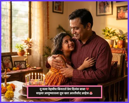 Touching Birthday Wishes for Father in Marathi Touching Birthday Wishes for Father in Marathi